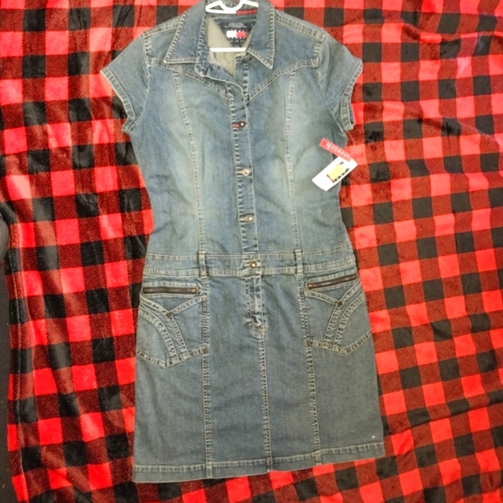 Tommy Hilfiger Blue Jean Mini Dress NWT- Y2K.